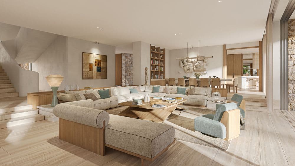 Aurora Villas showcase contemporary hillside architecture with expansive layouts, private gardens and seamless indoor–outdoor living.