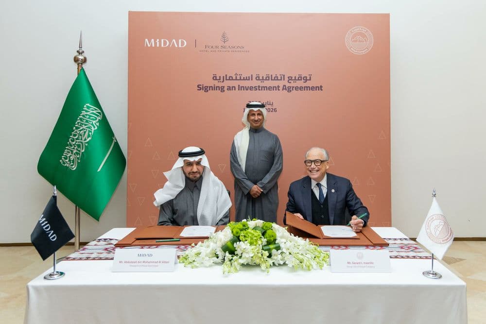 The agreement formalises collaboration between Diriyah Company and Midad to develop a 159-room luxury Four Seasons Hotel Diriyah alongside Four Seasons Private Residences, integrated within Diriyah’s masterplan.