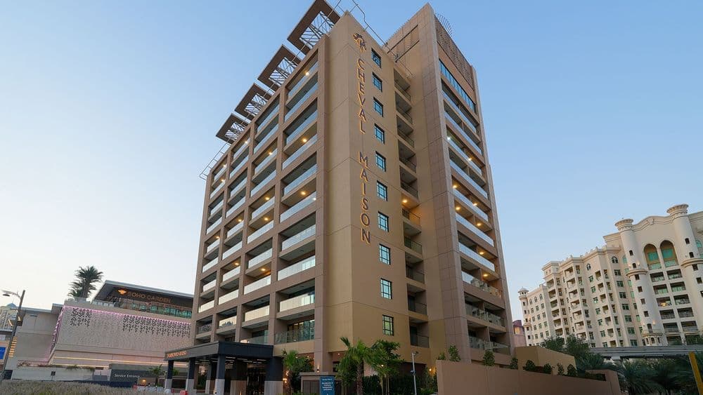 Exterior of Cheval Maison The Palm, one of Cheval Collection's luxury serviced apartment properties in Dubai.