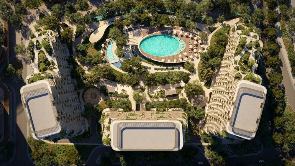 HADO by BEYOND Developments rises along the white sandy beachfront at SIORA on Dubai Islands, forming the first residential chapter of the coastal masterplan.