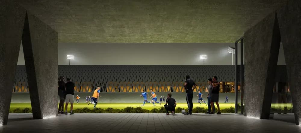 Interior spaces are organised to optimise athlete performance, recovery, and operational efficiency.