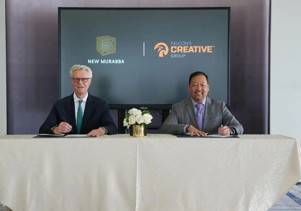 New Murabba, a Public Investment Fund company, has signed a long-term strategic agreement with Falcon’s Creative Group
