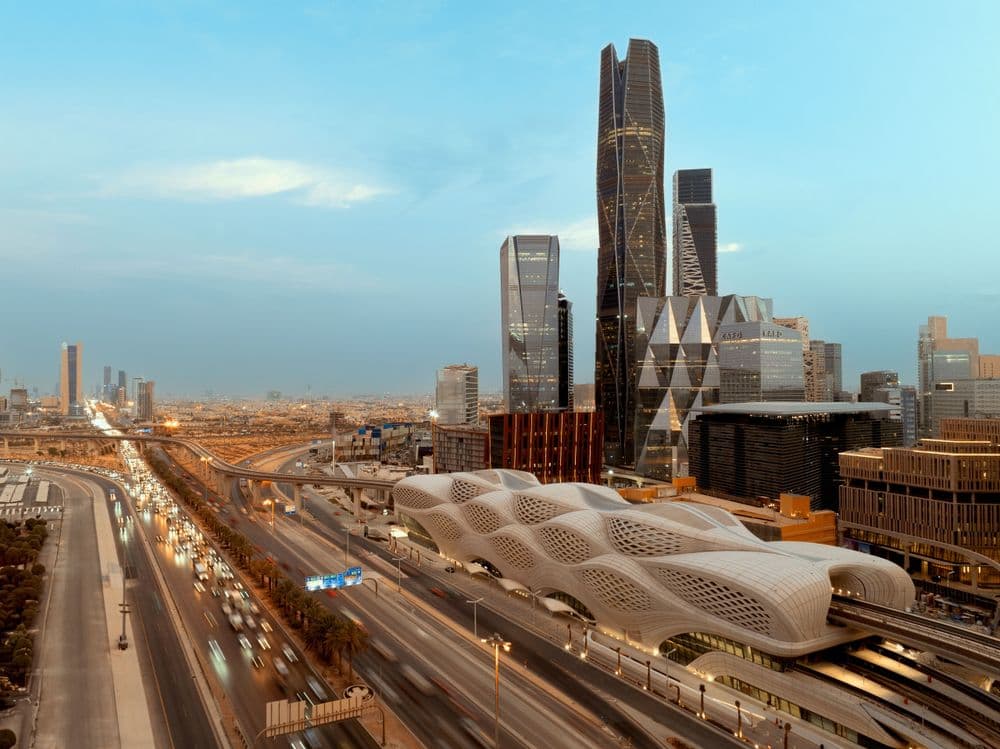 Riyadh’s skyline reflects a booming property market as residential sales surge to USD 17.5 billion in the first half of 2025.