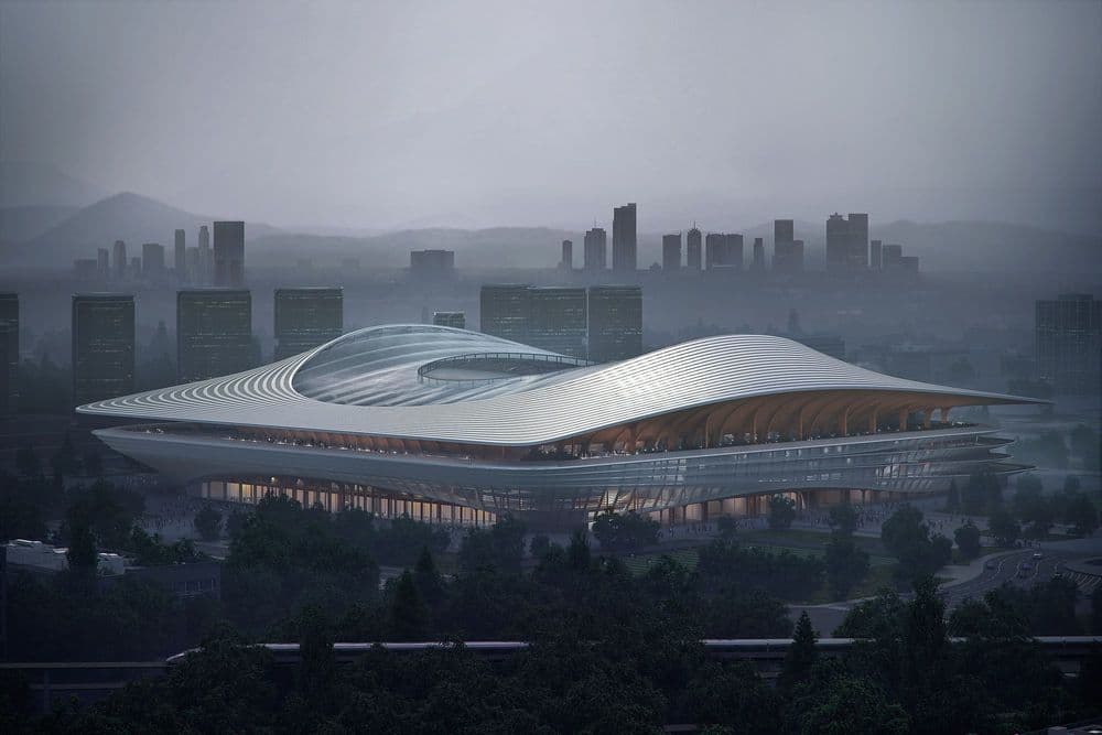 Xi’an International Football Centre, Xi’an (China) – by Zaha Hadid Architects