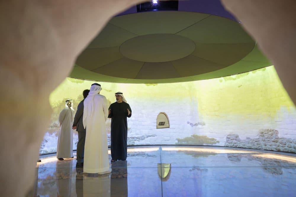 Sheikh Khaled reviews progress at Zayed National Museum.