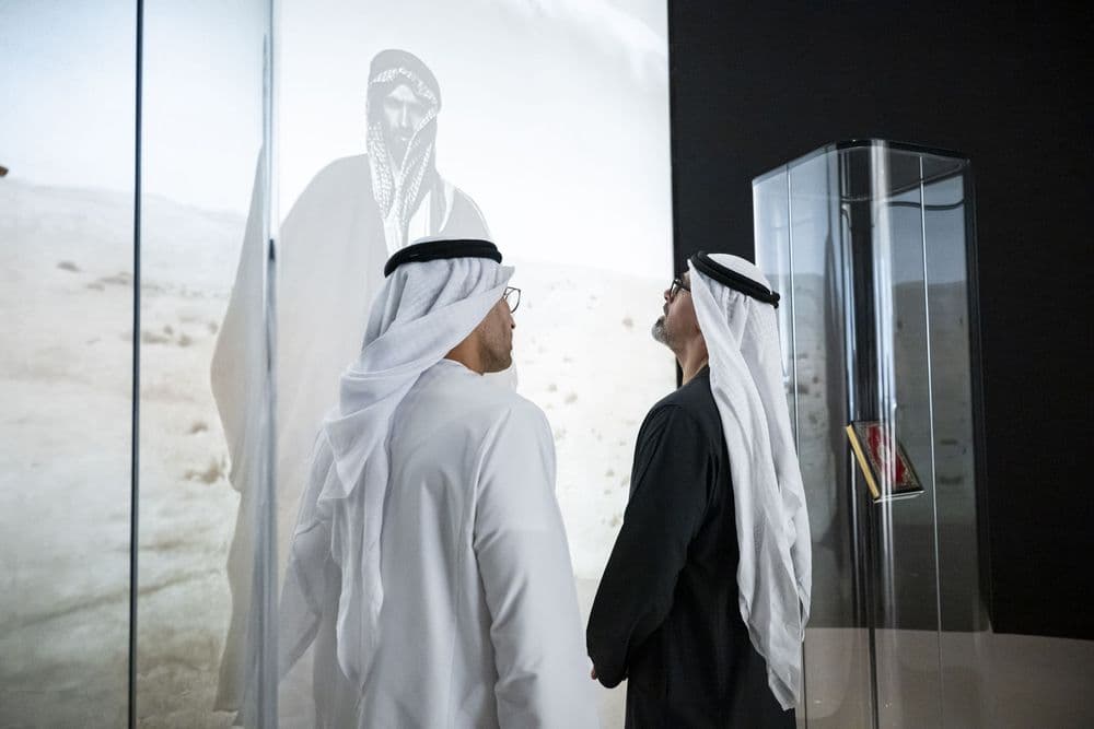 Sheikh Khaled reviews progress at Zayed National Museum.