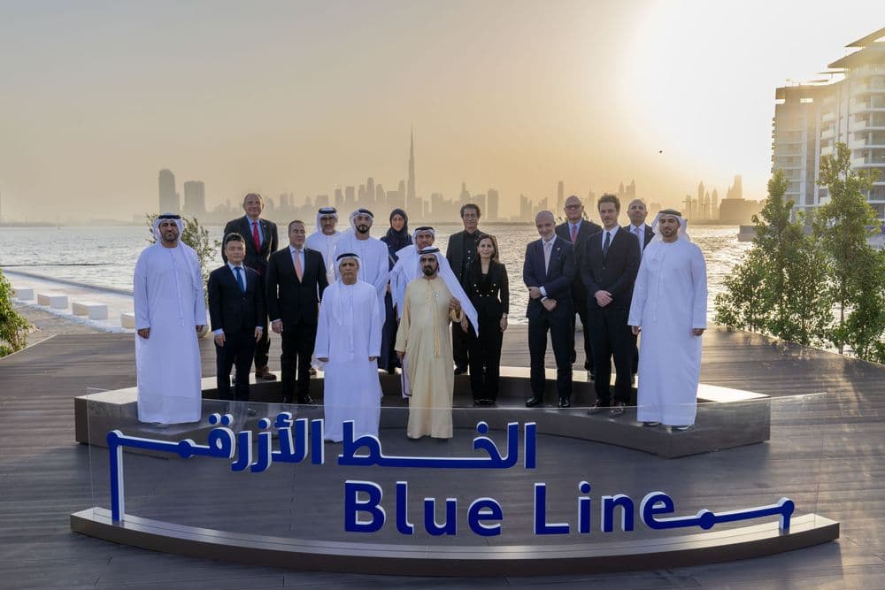 Ceremonial laying of the foundation stone for the Dubai Metro Blue Line