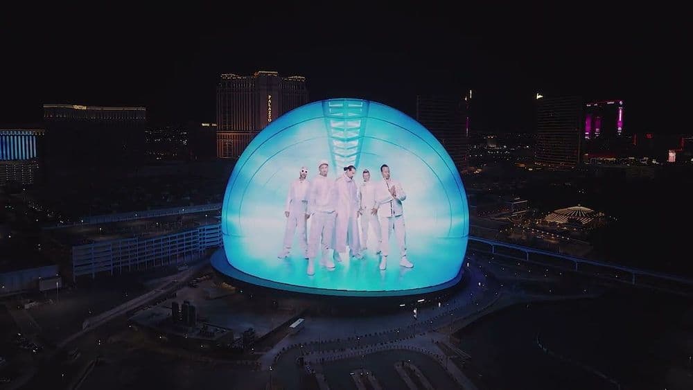 Backstreet Boys perform inside the Las Vegas Sphere