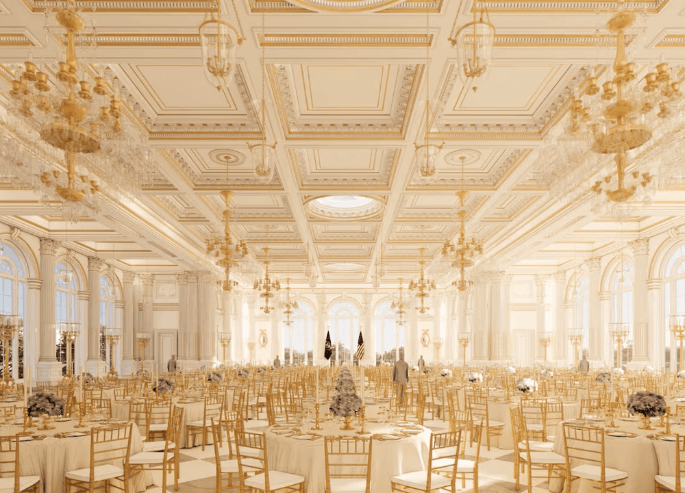 The White House has officially begun construction on a lavish new ballroom