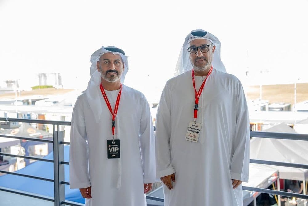 hairman of Union Properties, Mr. Mohamed Fardan Ali Al Fardan, CEO and Board Member, Eng. Amer Khansaheb, during the 20th Anniversary Celebration at the Dubai Autodrome.
