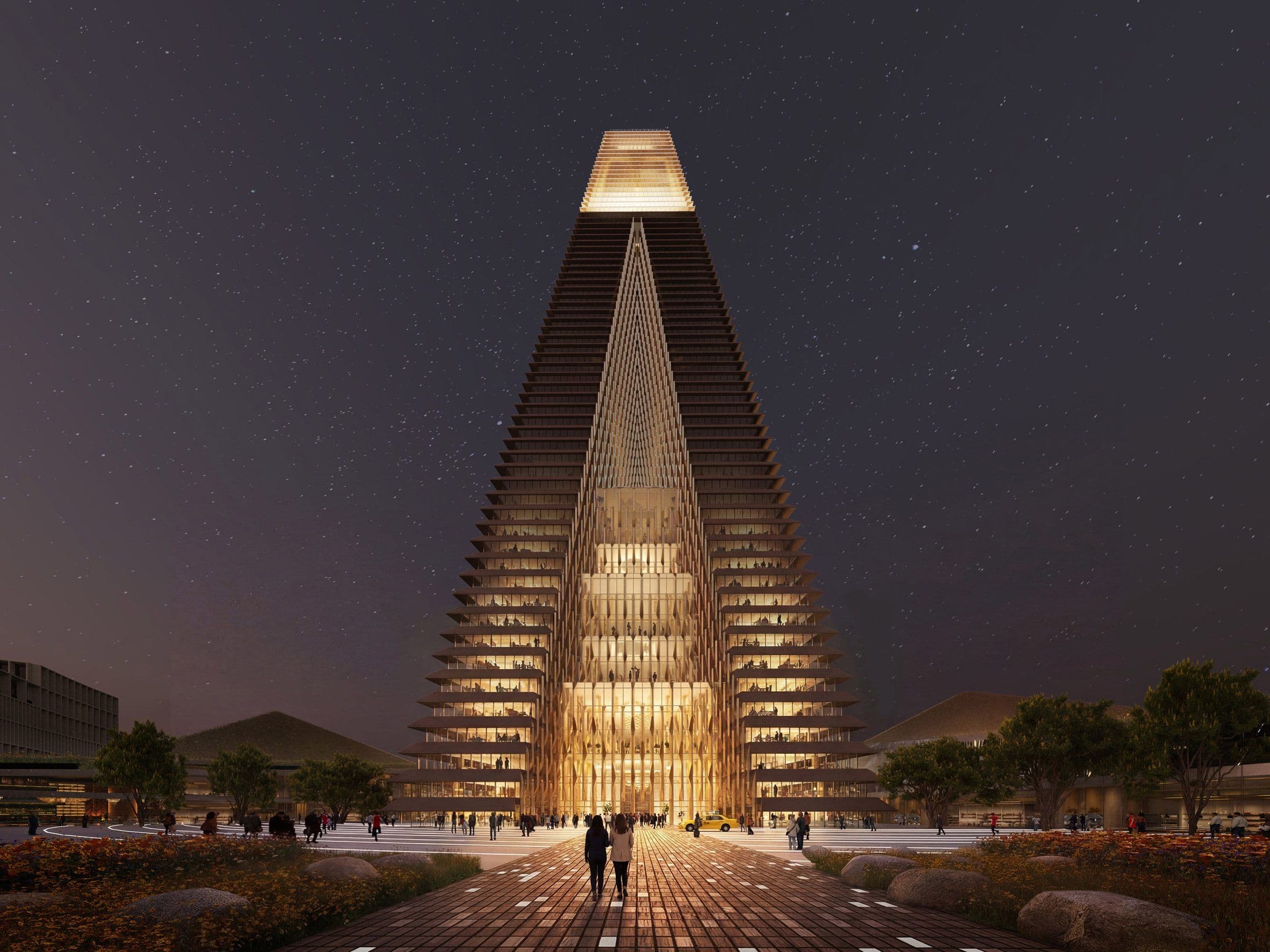 Once completed, the main tower will become the tallest structure in the region, marking a significant milestone in the urban development of southeastern Kazakhstan.