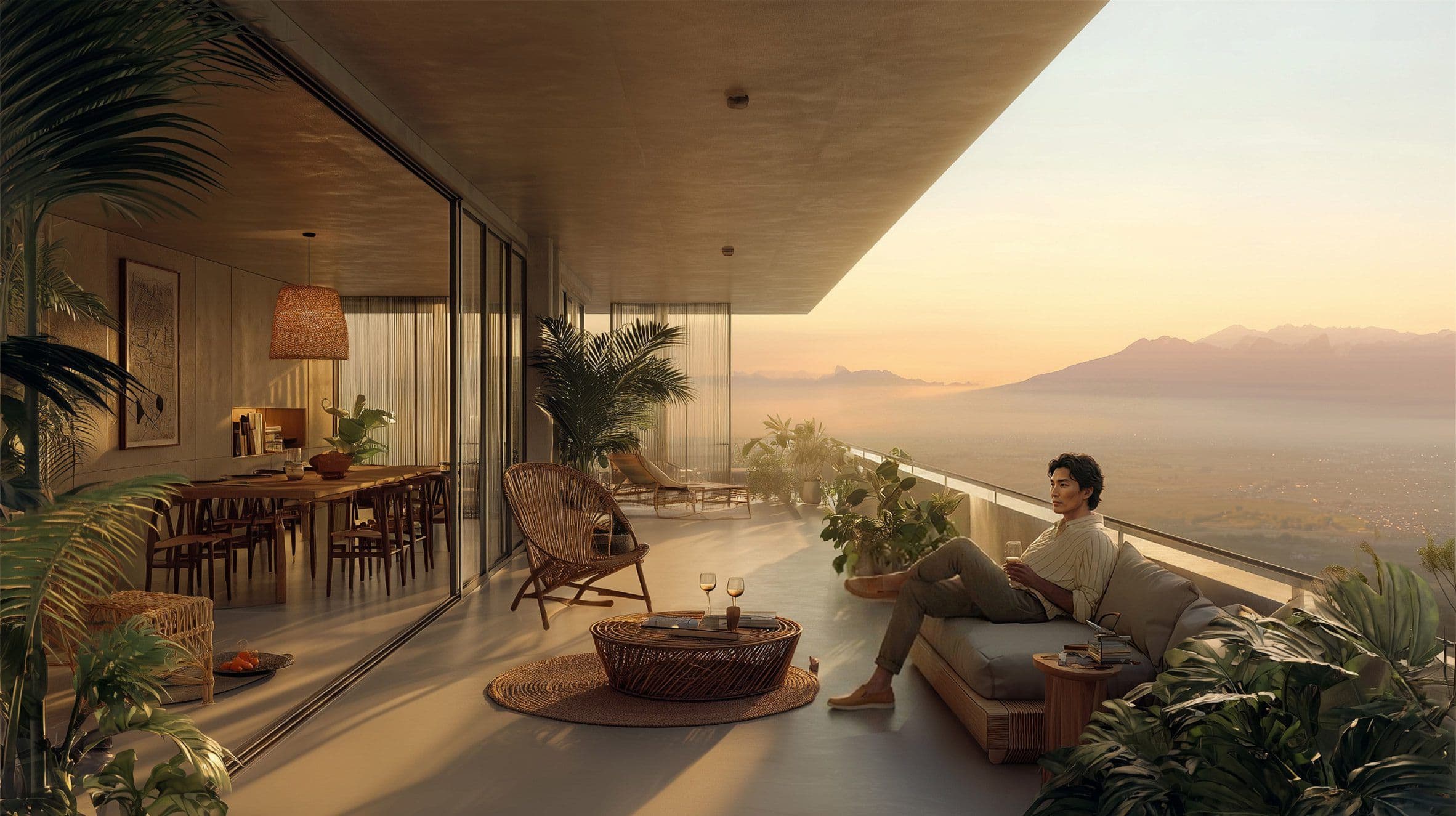 Landscaped plazas and pedestrian spaces will connect the development with the wider Gateway District, creating an accessible civic environment at street level.