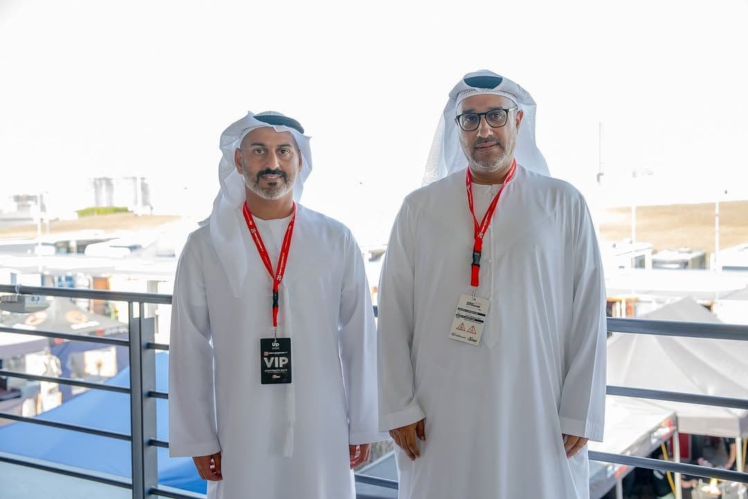 hairman of Union Properties, Mr. Mohamed Fardan Ali Al Fardan, CEO and Board Member, Eng. Amer Khansaheb, during the 20th Anniversary Celebration at the Dubai Autodrome.