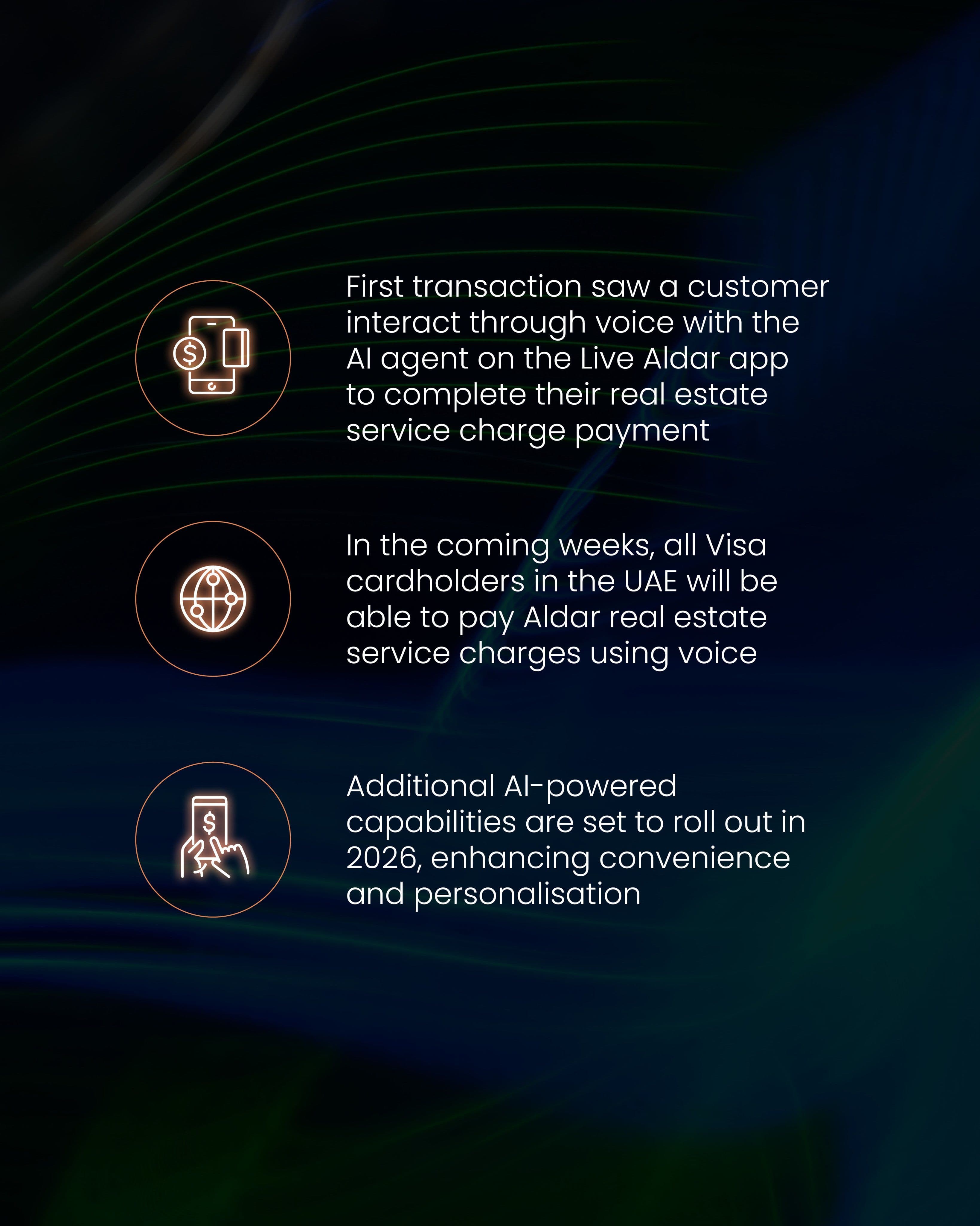 Aldar, in partnership with Visa, is pioneering the UAE’s first end-to-end voice-enabled agentic payment.