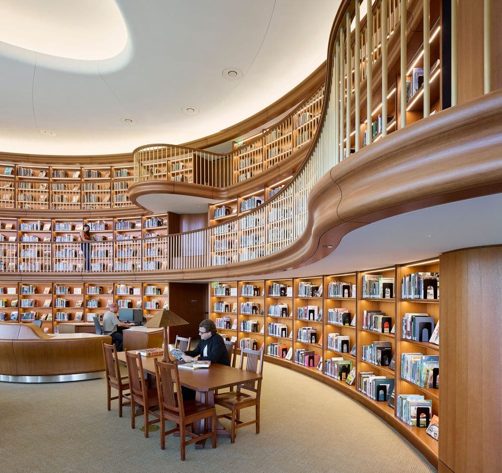 Library. Courtesy Lucas Museum of Narrative Art. Photo by Hufton Crow