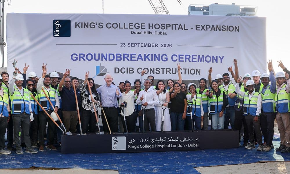 The project team marks the start of King’s College Hospital London – Dubai Hills’ Phase 2 expansion, which will increase the hospital’s capacity to 200 beds.
