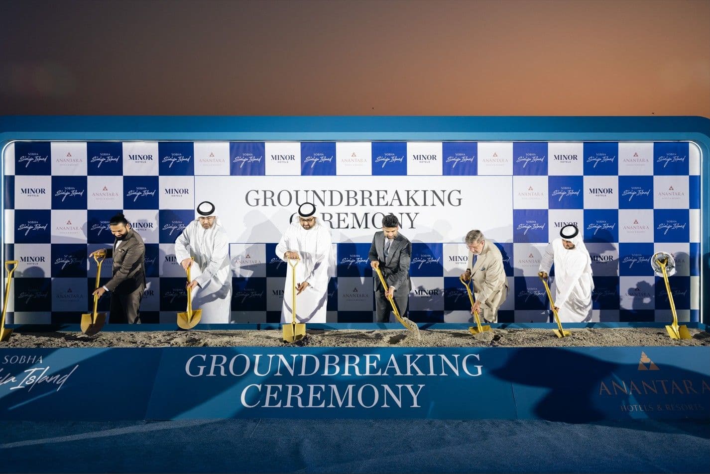 Groundbreaking ceremony for Anantara Siniya Island Resort and Residences in Umm Al Quwain.