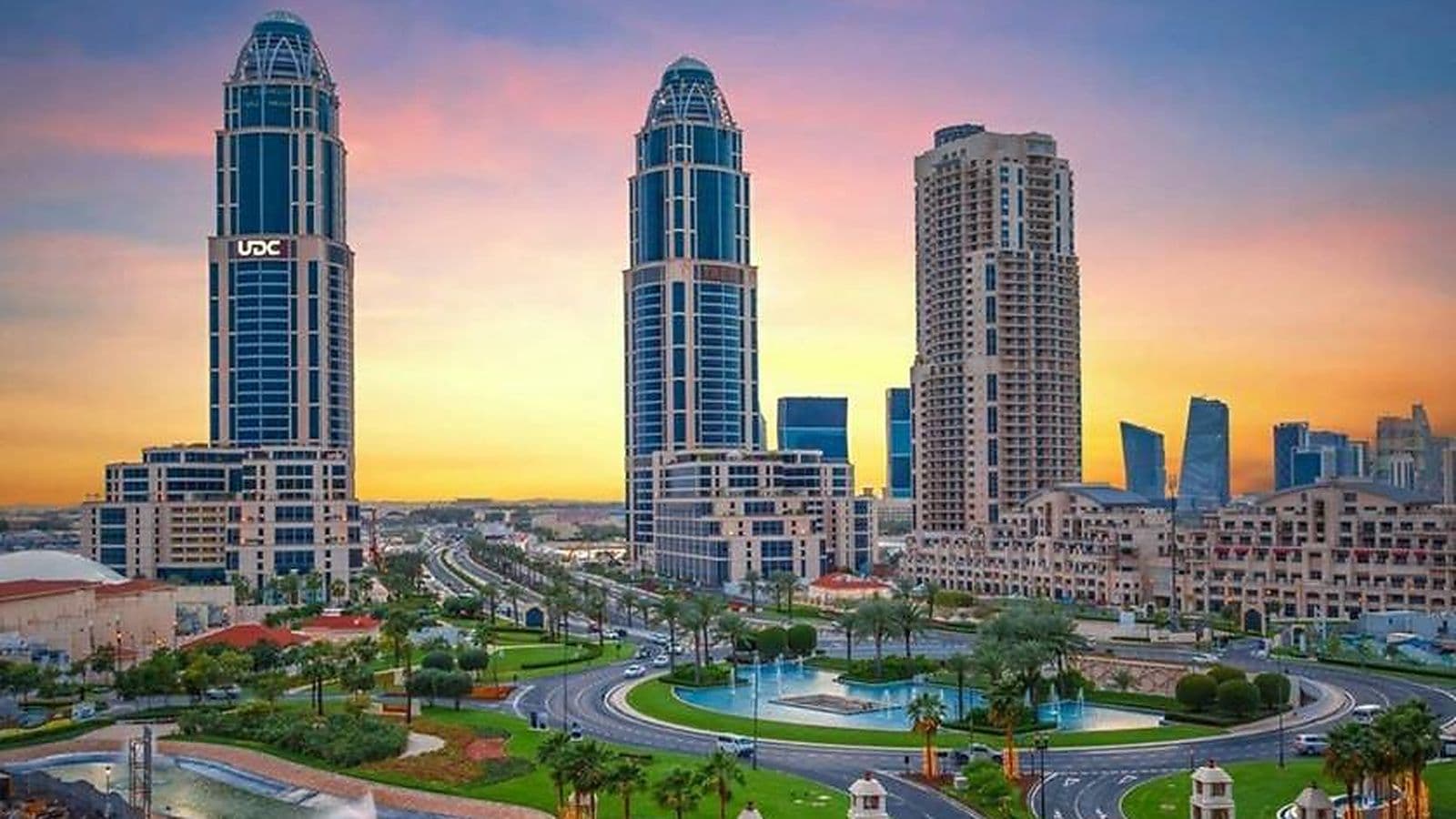 Doha’s urban skyline, reflecting continued real estate activity across Qatar’s residential and commercial property market.