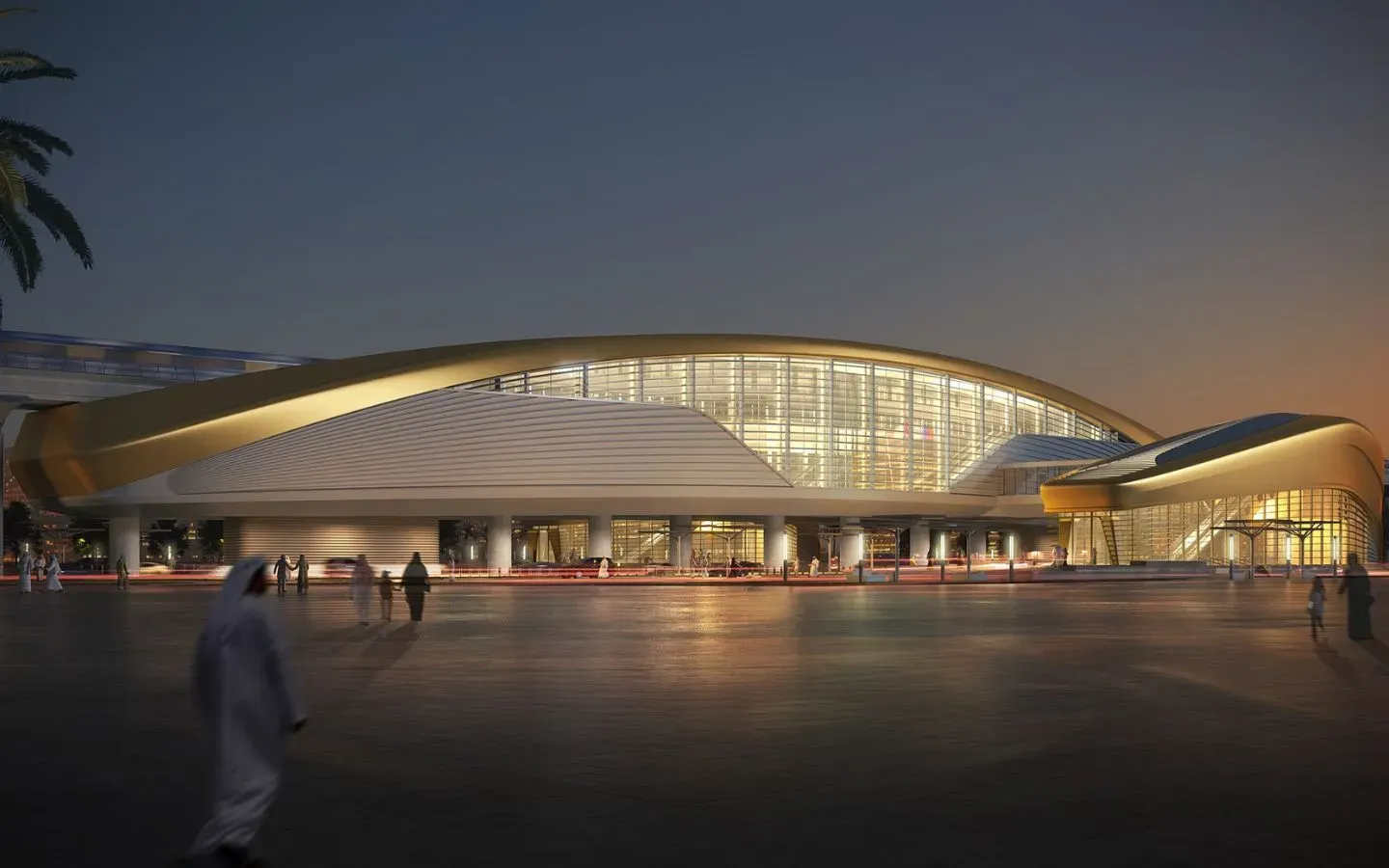 SOM designs 74m-tall metro station redefining Dubai transit.