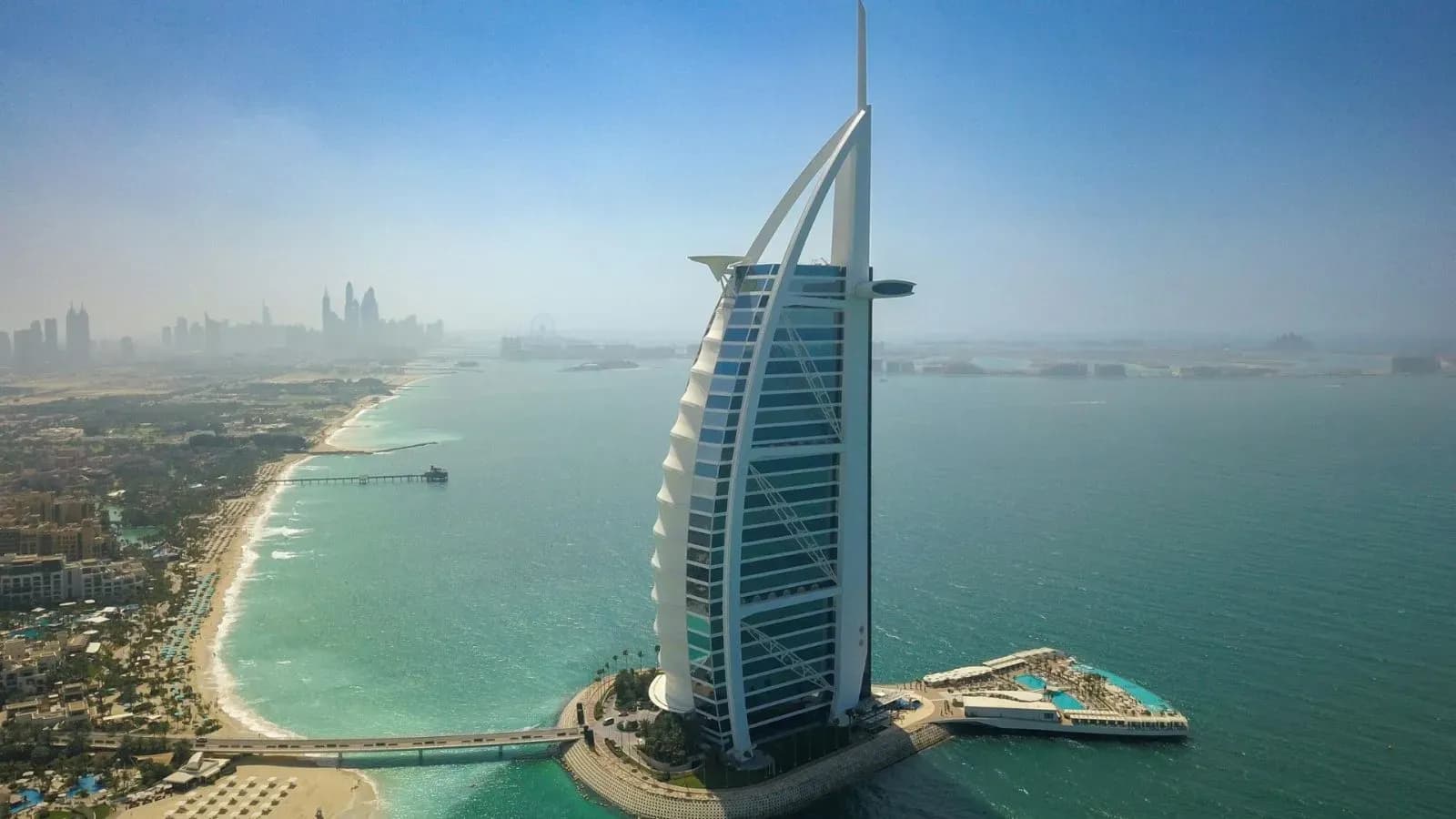 Burj Al Arab in Dubai, which is undergoing an 18-month restoration ahead of its planned reopening in October 2027.