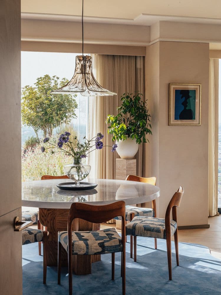 The three-bedroom show apartment at Park Hyatt London River Thames Residences features contemporary interiors and a 1,500 sq ft private terrace overlooking the River Thames.