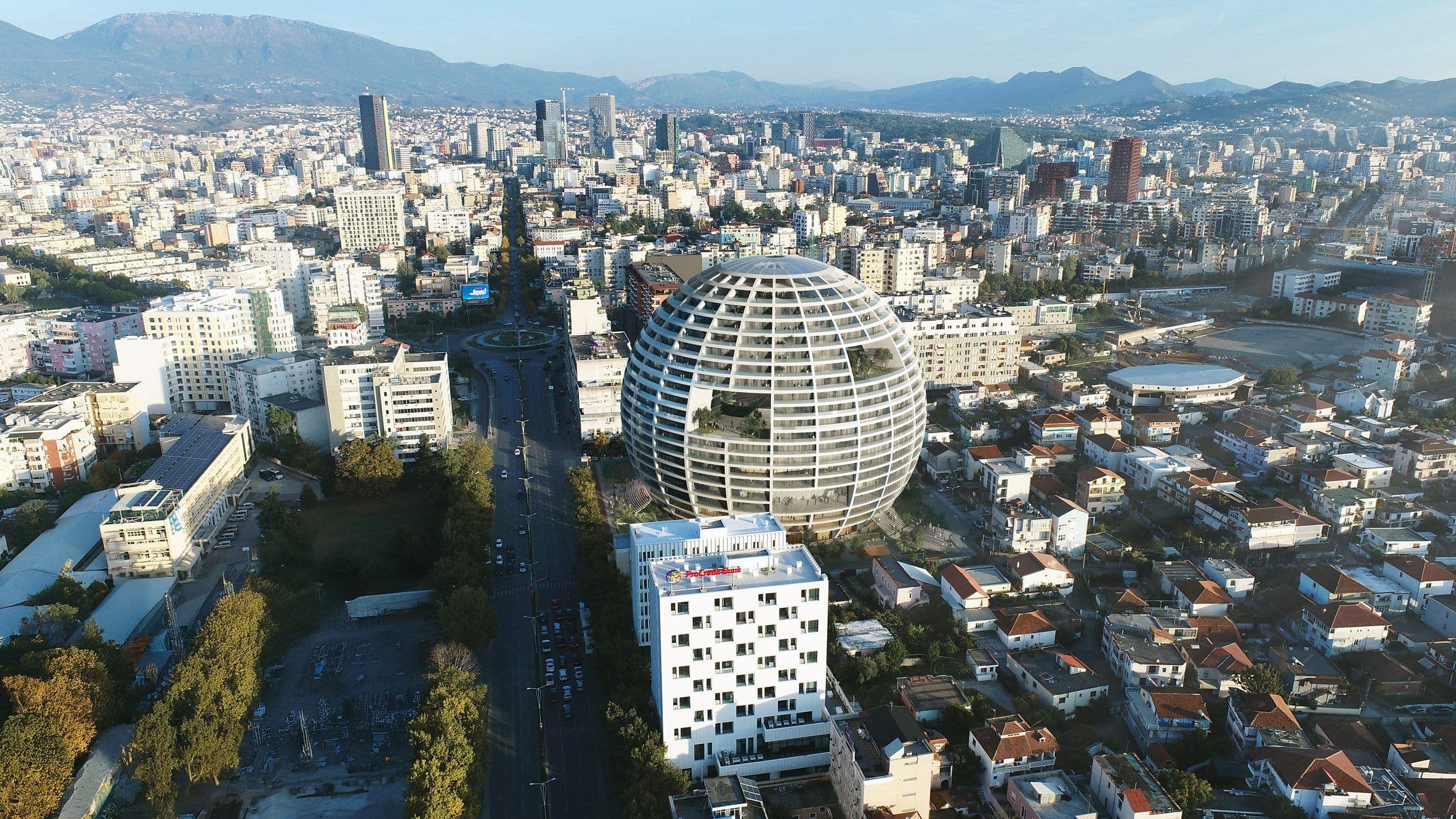 The Grand Ballroom, a striking 330-foot spherical arena