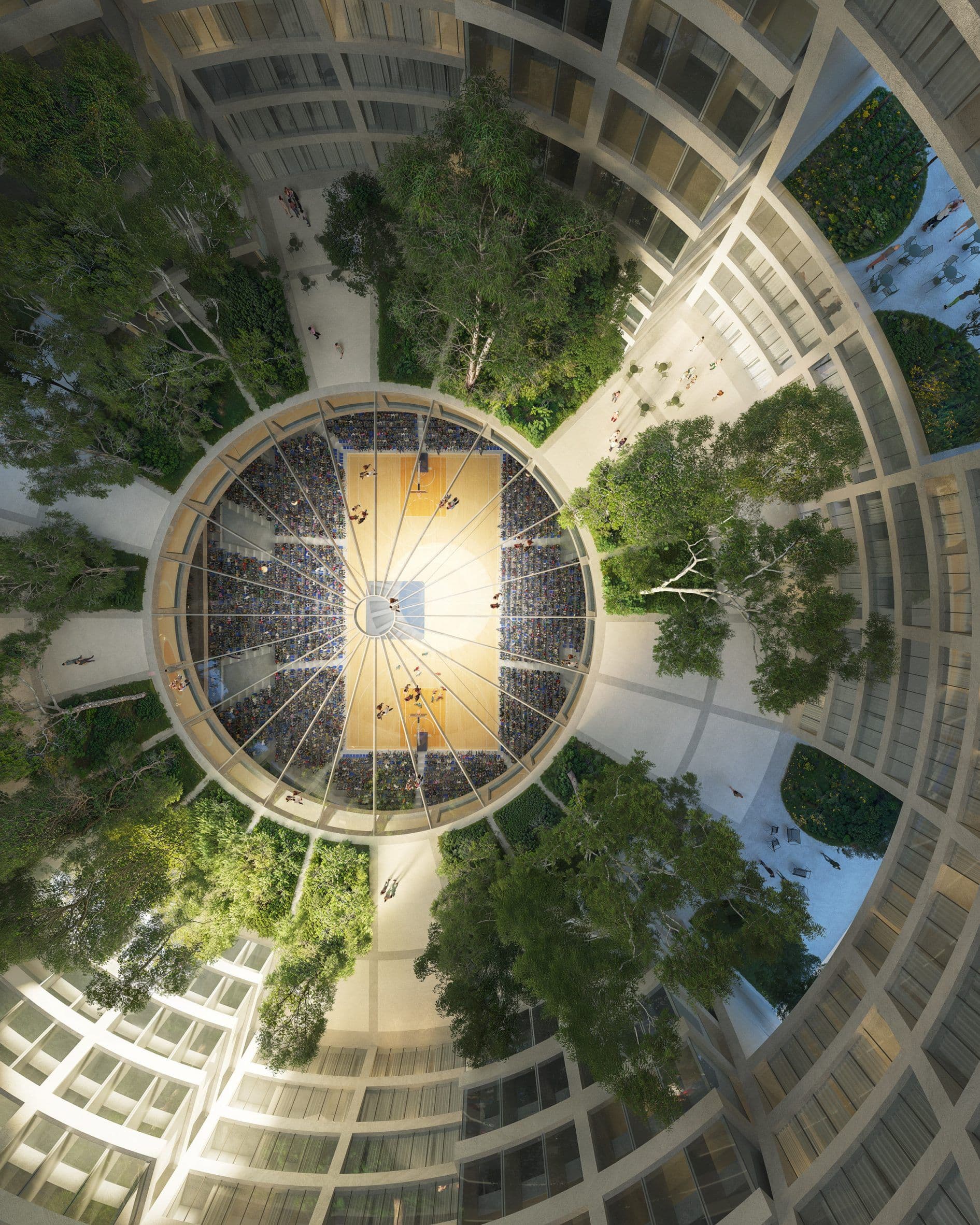 The Grand Ballroom, a striking 330-foot spherical arena